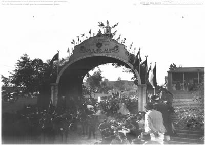 Honoring Kaiser Wilheim II near the Old City walls, 1898